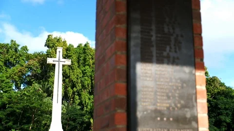 Labuan World War Two Memorial Park Video stock 112710461