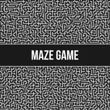 Labyrinth Background. Maze Game Concept. Illustrazione stock