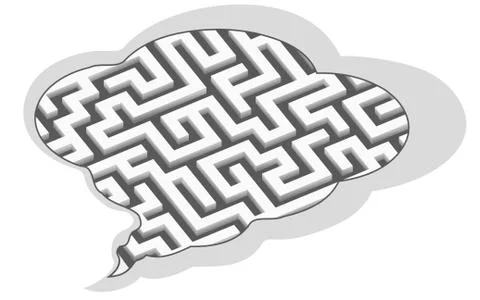 Labyrinth in bubble Illustrazione stock