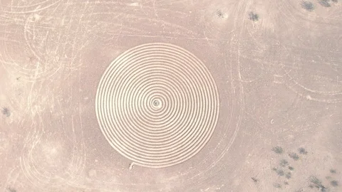 Labyrinth Circle from Above Stock Footage 126303284