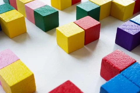 A labyrinth of cubes as an abstraction of a complex system, search for a Stock Photos