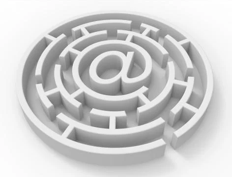 Labyrinth e-mail Stock Illustration