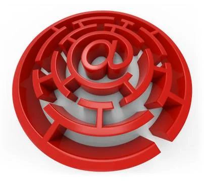 Labyrinth e-mail Stock Illustration