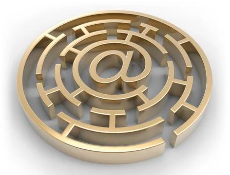 Labyrinth e-mail Stock Illustration
