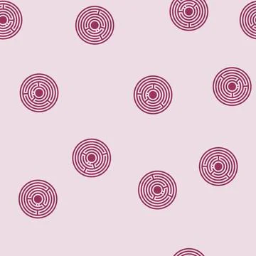 Labyrinth game glyph seamless pattern Stock Illustration