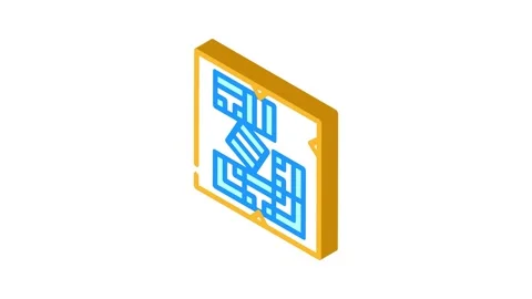 Labyrinth game isometric icon animation Stock Footage 327293028