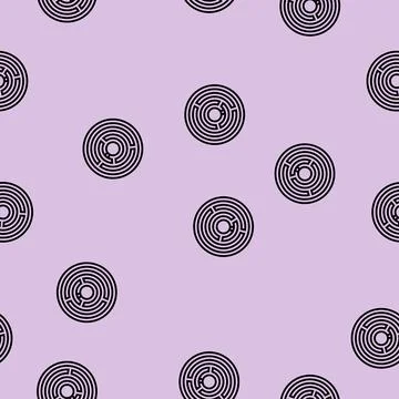 Labyrinth game line seamless pattern Stock Illustration