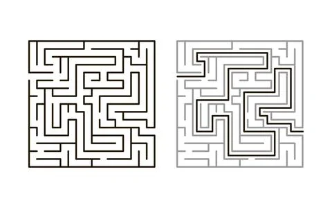 Labyrinth game, logic challenge to navigate its twisting paths. Kids maze Stock Illustration