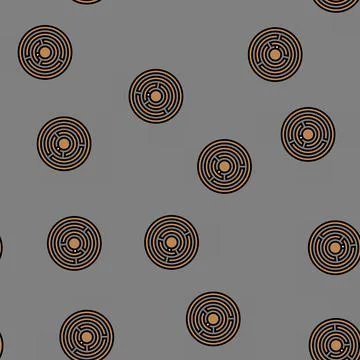 Labyrinth game vector seamless pattern Stock Illustration