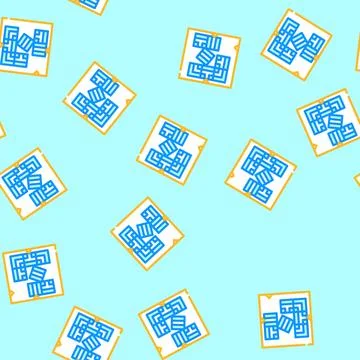 Labyrinth game vector seamless pattern Stock Illustration