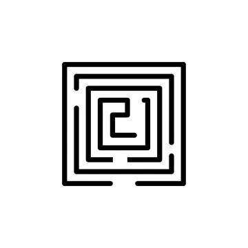 Labyrinth icon. Element of minimalistic icons for mobile concept and web apps Stock Illustration