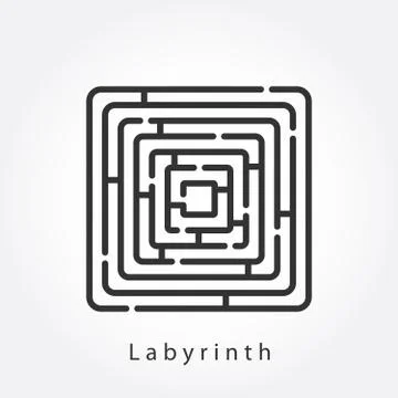Labyrinth icon. sign, symbol. Vector illustration Stock Illustration