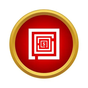 Labyrinth icon in simple style Stock Illustration