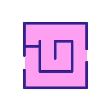 Labyrinth icon vector outline illustration イラスト素材