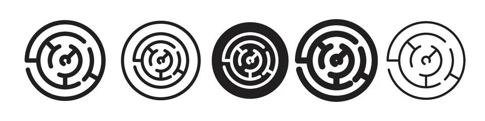 Labyrinth icon vector set collection for web Stock Illustration