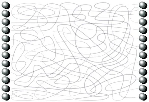 Labyrinth Iron Balls Lines Maze Illustrazione stock