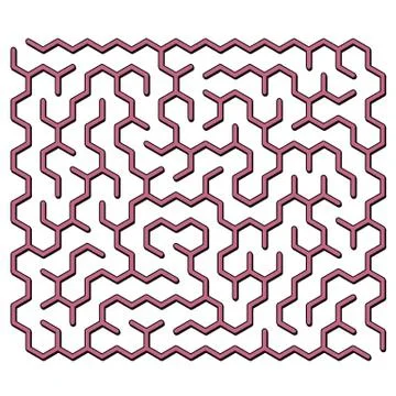 Labyrinth Isolated on White Background Illustrazione stock