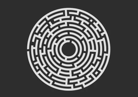 Labyrinth logo on white background Stock Illustration