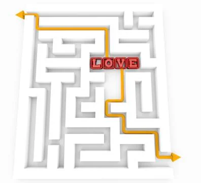 Labyrinth of love Stock Illustration