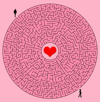 Labyrinth of love Stock Illustration