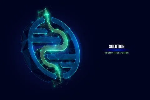 Labyrinth low poly vector illustration Stock Illustration