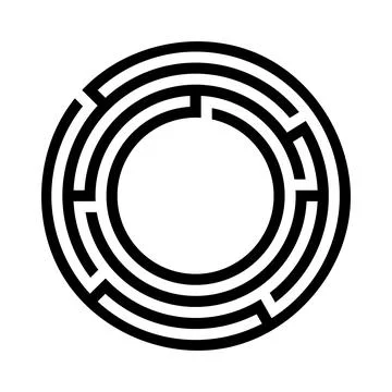 Labyrinth maze circle vector art Stock Illustration