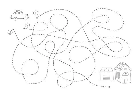 Labyrinth, Maze game for children. Logical puzzle for kids. Quest to find t.. Stock Illustration