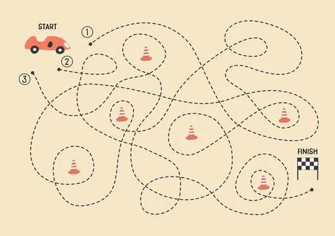 Labyrinth, Maze game for children. Logical puzzle for kids. Quest to find the ri Stock Illustration