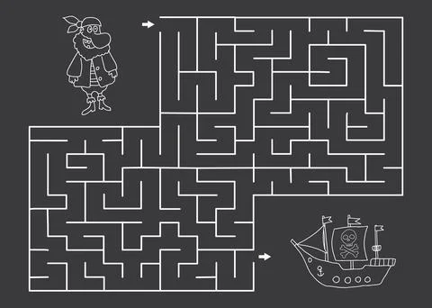 Labyrinth, Maze game for children. Logical puzzle for kids. Quest to find t.. Stock Illustration
