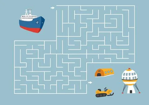 Labyrinth, Maze game for children. Logical puzzle for kids. Quest to find the Stock Illustration