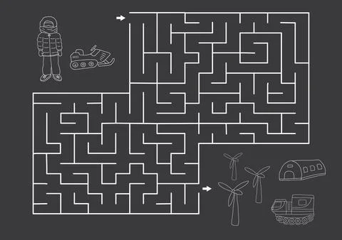 Labyrinth, Maze game for children. Logical puzzle for kids. Quest to find the Stock Illustration