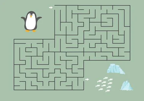 Labyrinth, Maze game for children. Logical puzzle for kids. Quest to find the Stock Illustration