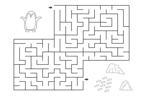 Labyrinth, Maze game for children. Logical puzzle for kids. Quest to find the Stock Illustration
