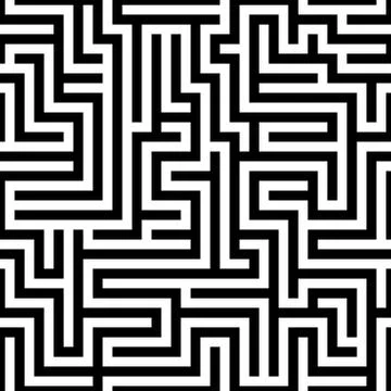 Labyrinth (maze) seamless pattern Stock Illustration