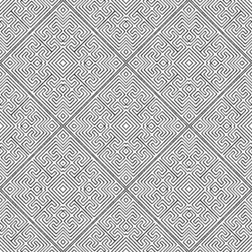 Labyrinth maze vector seamless pattern. Greek style ornate abstract lines Stock Illustration
