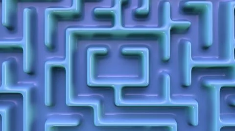 Labyrinth model. Full frame. Top view. Stock Illustration