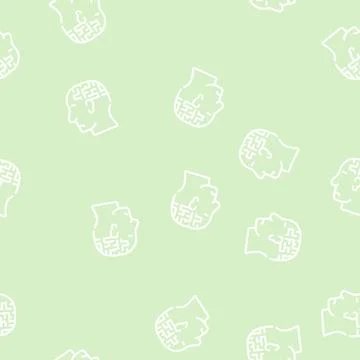 Labyrinth neurosis line vector seamless pattern Illustrazione stock