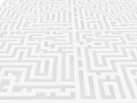 Labyrinth over white background Stock Illustration