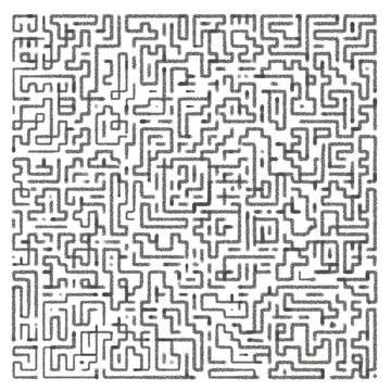 Labyrinth pattern from pencil strokes on a white background Stock Illustration
