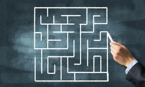Labyrinth pattern Foto stock