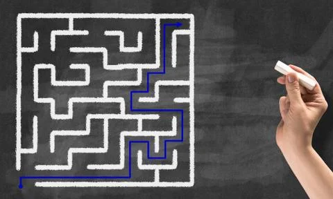 Labyrinth pattern Foto stock