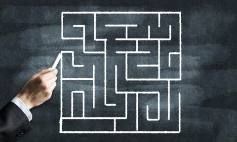 Labyrinth pattern Stock Photos