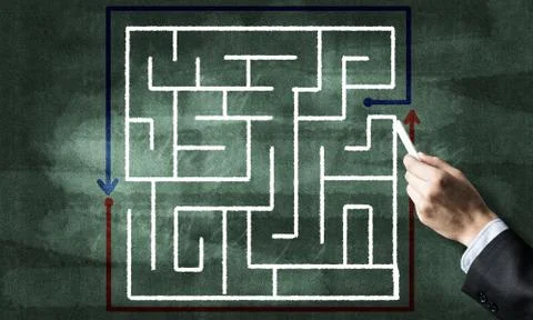 Labyrinth pattern Stock Photos