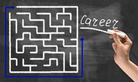 Labyrinth pattern Stock Photos