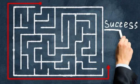 Labyrinth pattern Stock Photos