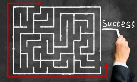 Labyrinth pattern Foto stock