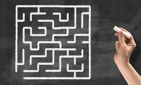 Labyrinth pattern Stock Photos