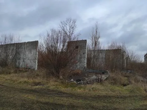 Labyrinth. Post apocalyptic labyrinth. Apocalypse. Abandoned labyrinth. Gho.. Stock Photos
