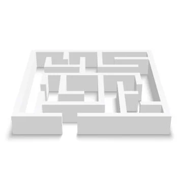 Labyrinth puzzle on white background Ilustración de archivo