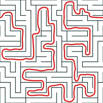 Labyrinth seamless pattern Stock Illustration